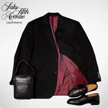 J40SAKS FIFTH 캐시미어 100% 테일러드 자켓