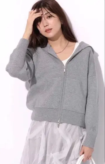 Mystrada 지퍼 니트 후드티