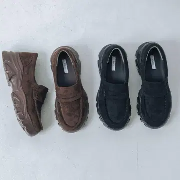 EVOL 스니커즈 밑창 로퍼 IZ5849 블랙 스웨이드