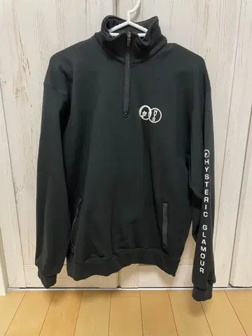 HYSTERIC GLAMOUR 하프 지퍼 트레이닝복 L 사이즈 블랙