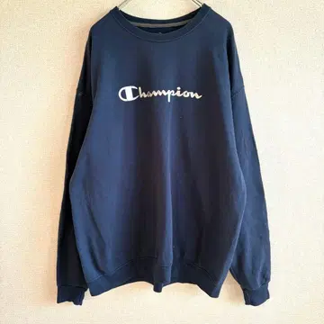 미국 빈티지 의류 맨투맨 Champion 빅 로고 스트릿 네이비 XL