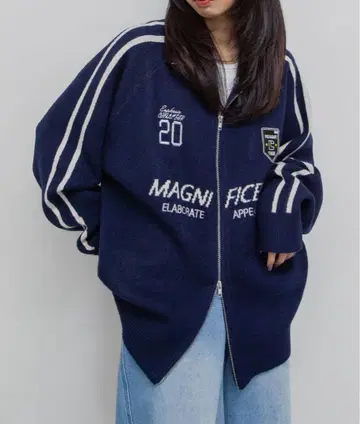 [ Chillfar ] 지퍼 드라이버 니트 트랙 자켓