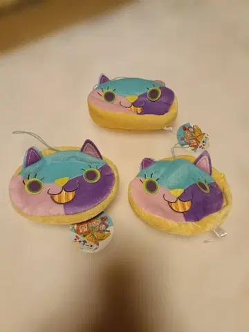 레어품 당시품 샤키인! 고양이 얼굴 파우치 3개 세트