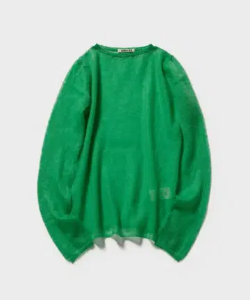 AURALEE 키드 모헤어 시어 니트 보트넥 풀오버