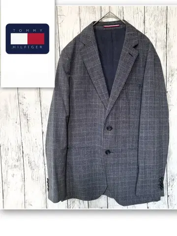 TOMMY HILFIGER 그레이 체크 테일러드 수트 셋업