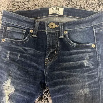 GYDA 데미지 가공 스키니 데님