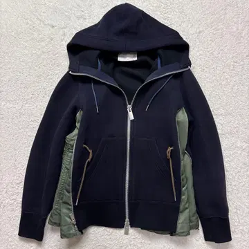 sacai 21ss Sponge Sweat x MA-1 Hoodie
