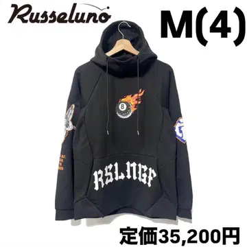 새상품 러셀노 골프 마스크 후디 멀티 로고 블랙 골프 M4