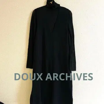 DOUXARCHIVES 시어 터틀넥과 원피스 세트