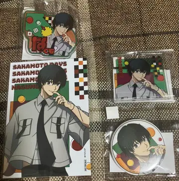 사카모토 데이즈 나구모 마루쿠지 캔뱃지 아크릴 키링 배지 브로마이드 세트