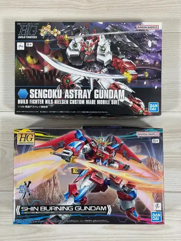 HG 1/144 전국 아스 버닝 & 신 버닝 2체 세트 새상품 미조립