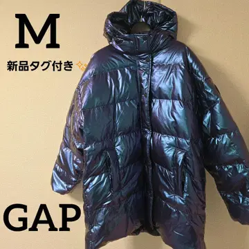 택 포함 새상품 GAP 메탈릭 블루 다운 자켓 여성용 M