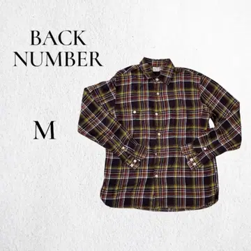 [ BACK NUMBER ] 체크 셔츠 M 긴팔 캐주얼 가을/겨울 남성용