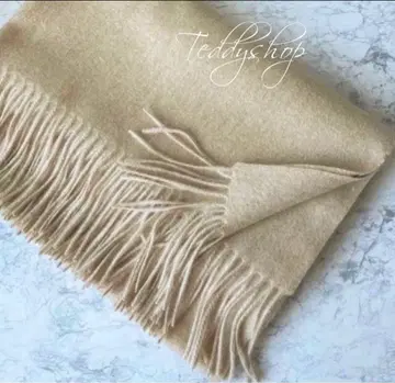 최고급 캐시미어 100% 대형 스톨 샌드 베이지