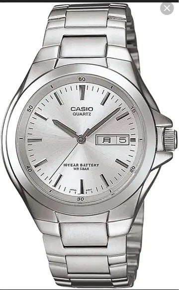 배터리 새상품 CASIO 쿼츠 손목시계 실버 MTP-1228DJ