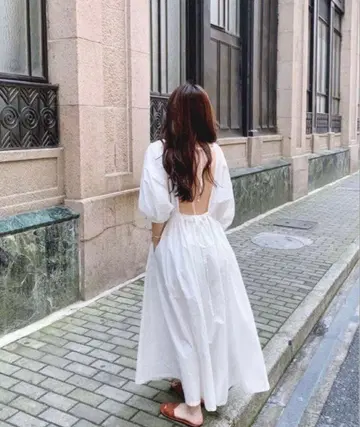 CLANE 백 슈엔 개더 원피스 클라네 S