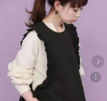 KBF 프릴 베스트 인기 블랙