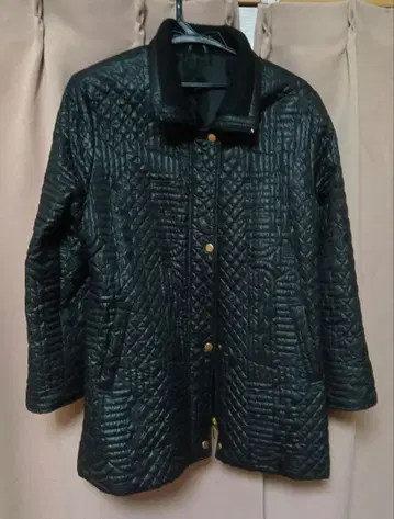 블랙 퀼팅 자켓