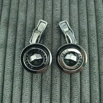 던힐 실버 원형 커프스 단추 이중 반지