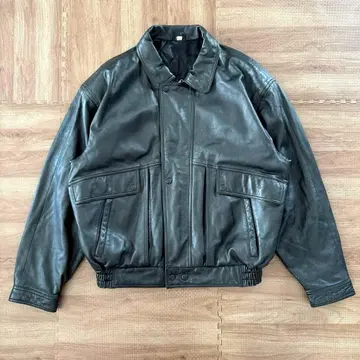 A2 가죽 자켓 봄버 자켓 램 가죽 천연 가죽 빅 사이즈 블랙