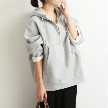 챔피온 IENA 이에나 별주 하프 지퍼 후디 후드티 그레이