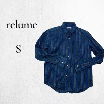 [ relume ] 스트라이프 셔츠 S 긴팔 캐주얼 심플 멋짐