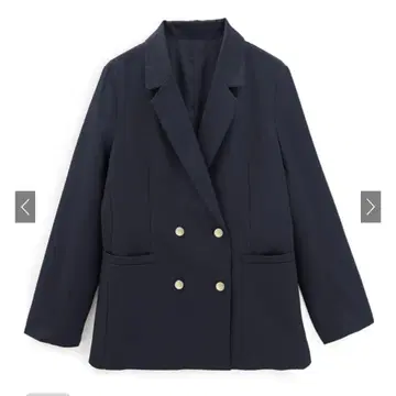 GRL 더블 버튼 테일러드 자켓 네이비