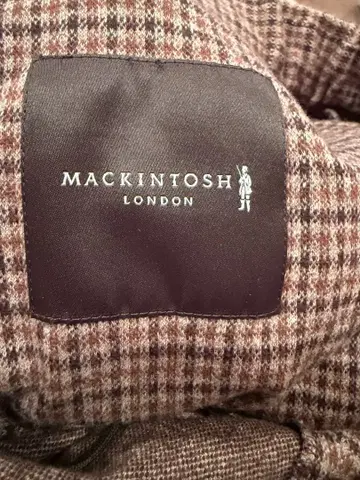 새상품급 MACKINTOSH 체크 무늬 매킨토시 런던 하운드투스 팬츠