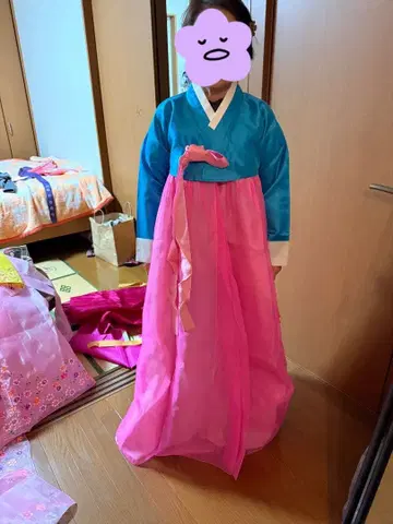 핑크 x 블루 치마저고리