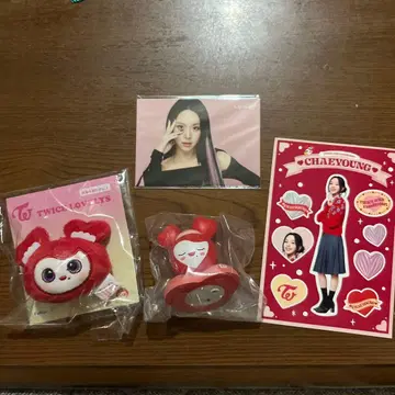 TWICE 채영 봉제 인형 헤어핀 오야스미 라이트 마스코트 브로마이드