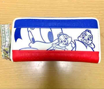 도날드와 칩&데일 엠보싱 가공 장지갑 미사용