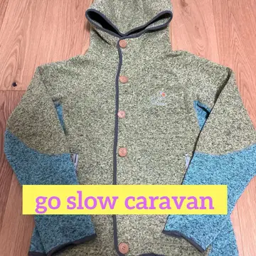 고 슬로우 카라반 지퍼 후드티