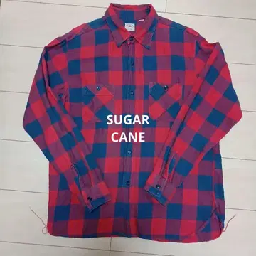 슈가케인 블록 체크 플란넬 셔츠 M 일본제