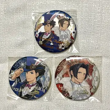 역전재판 나루호도 류이치 미츠루기 레이지 캔뱃지 중국 콜라보 카페