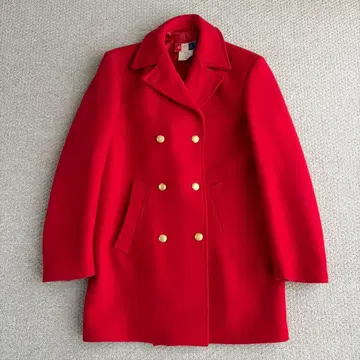 프랑스제 고급 빨간색 피 코트