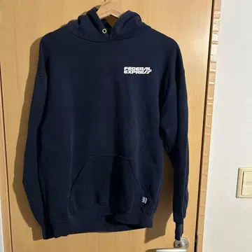 90s DISCUS FEDERAL EXPRESS 네이비 후드티 미국제