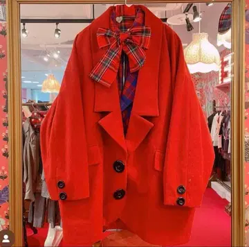 [ 새상품급 ] heihei 로라펠 자켓 레드