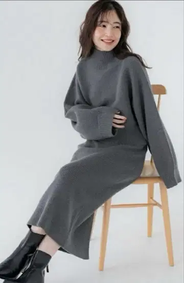 coca 코카 그레이 니트 스커트 셋업