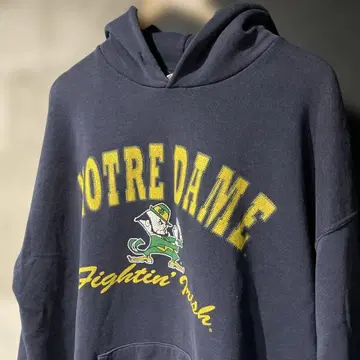 90s USA 구제 의류 NUTMEG 프린트 후드 맨투맨 네이비 XL