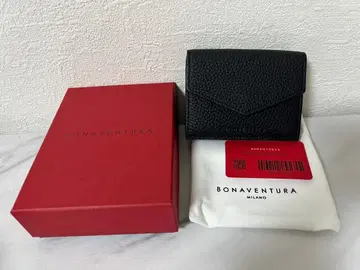 보나벤츄라 스몰 월렛 슈링크 가죽 블랙 그린 지갑