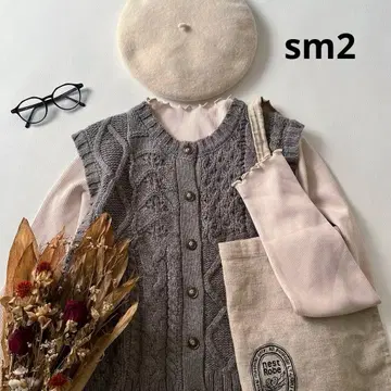 b1553* 사만사 모스모스 울 혼방 니트 베스트