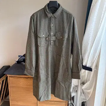 Engineered Garments 건클럽 체크 롱 셔츠