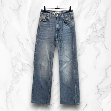 자라 보이프렌드 데님 팬츠 두꺼운 원단 ( M ) 무지 캐주얼 평상복