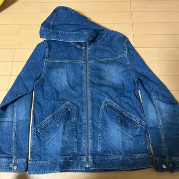 NAVAL 후드 부착 데님 자켓 L 사이즈