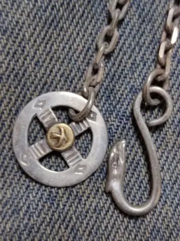 고로즈 goro's 금 장식 메디슨 휠 & 이글 후크 & 얇은 각 체인