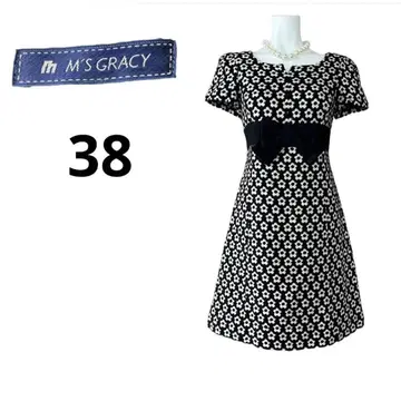 M's 그레이시 두꺼운 원단 리본 원피스