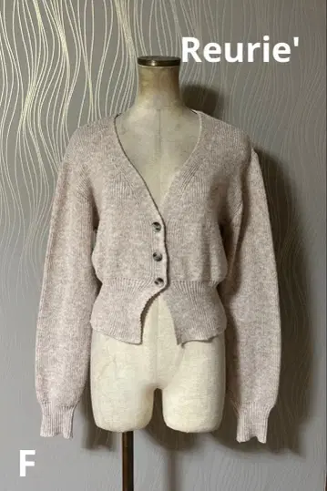 Reurie' 레우리 크롭 리브 가디건 숏 기장
