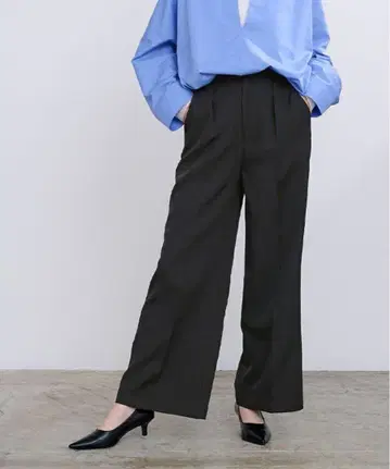 유어스 블랙 와이드 팬츠 아름다운 실루엣