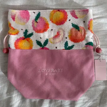 LOVERARY 피치 도트 복조리 라브러리 페이 파우치