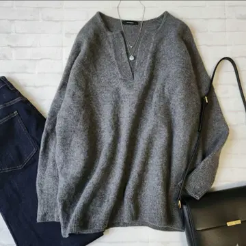 저널 스탠다드 MUSIC 카프탄 풀오버 니트 그레이